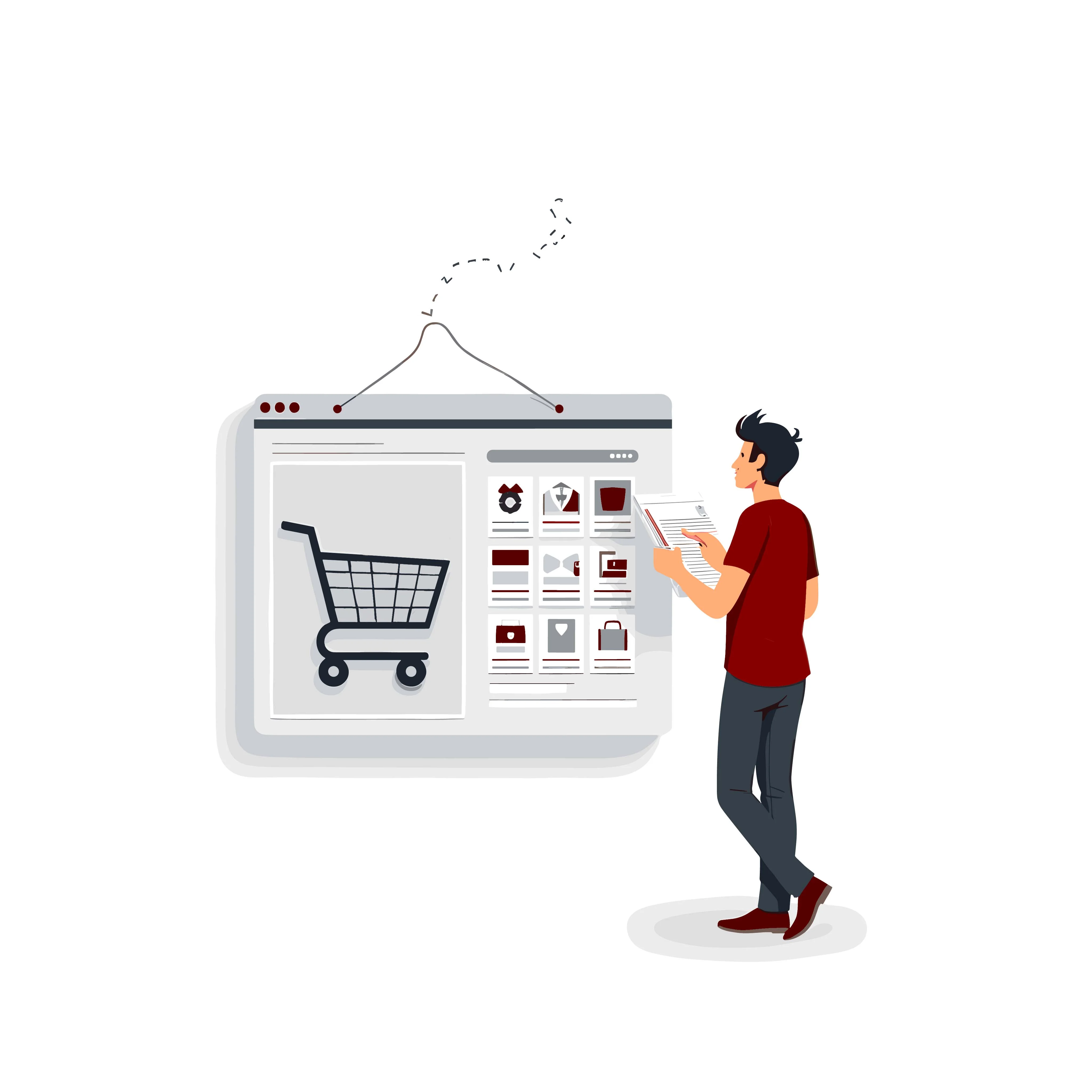 E-commerce Marketing Ads Illustration